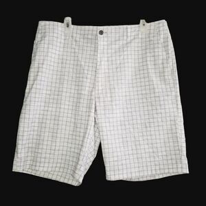 ❤️3/$12 Nicklaus Plaid Flat Front Casual Golf Shorts Men's 36